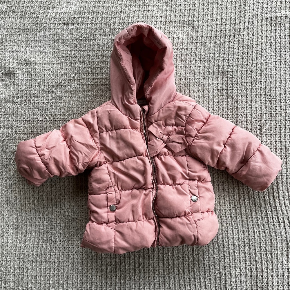 Zara Baby Pink Puffer Coat